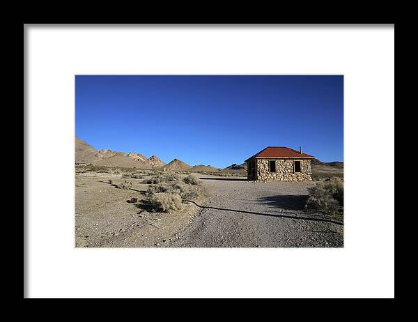 Rhyolite Framed Print featuring the photograph Rhyolite Ghost Town #2 by Jonathan Babon