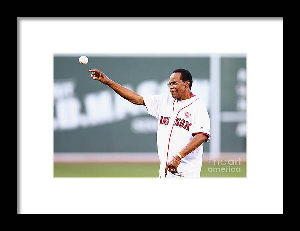 Three Quarter Length Framed Print featuring the photograph Rod Carew by Maddie Meyer
