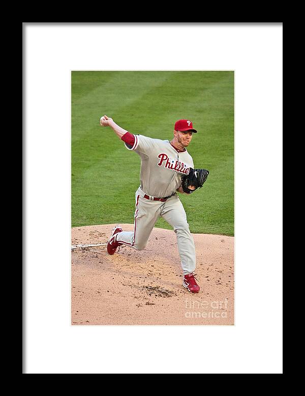 People Framed Print featuring the photograph Roy Halladay by Ronald C. Modra