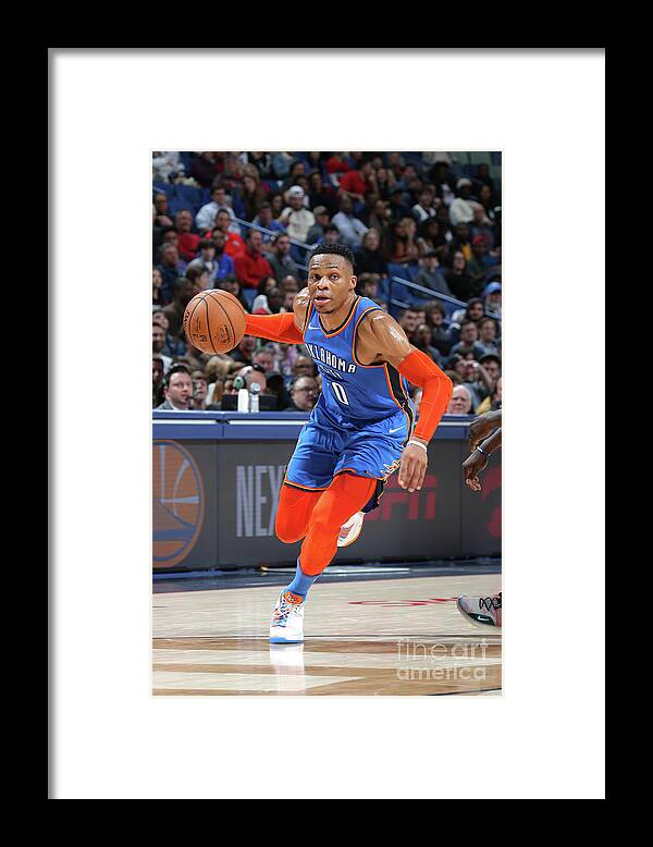 Smoothie King Center Framed Print featuring the photograph Russell Westbrook by Layne Murdoch Jr.