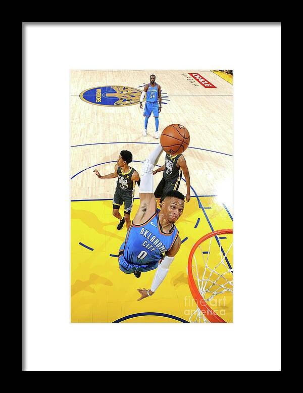 Nba Pro Basketball Framed Print featuring the photograph Russell Westbrook by Noah Graham
