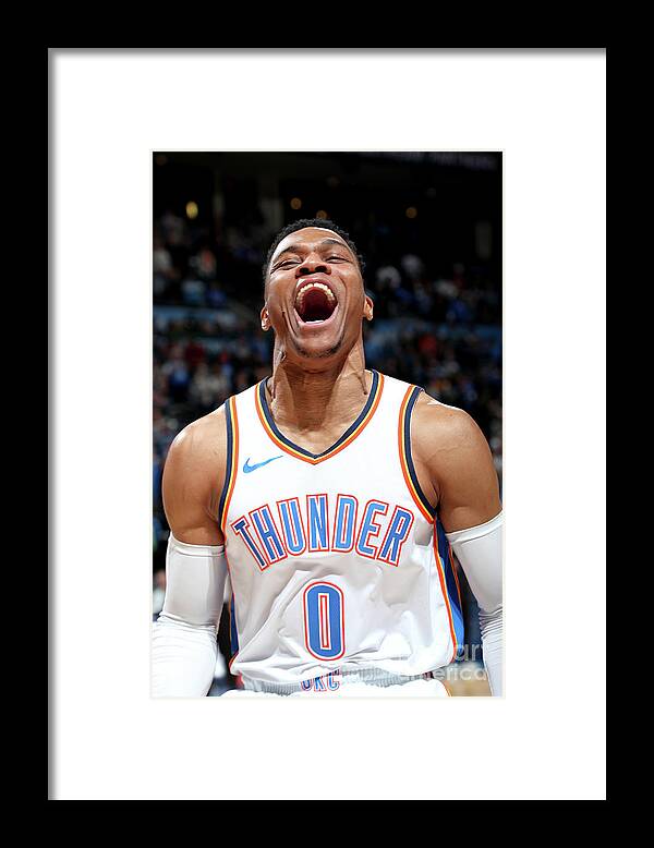 Nba Pro Basketball Framed Print featuring the photograph Russell Westbrook #2 by Zach Beeker