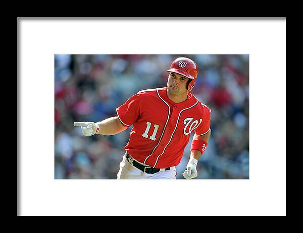 American League Baseball Framed Print featuring the photograph Ryan Zimmerman by Greg Fiume