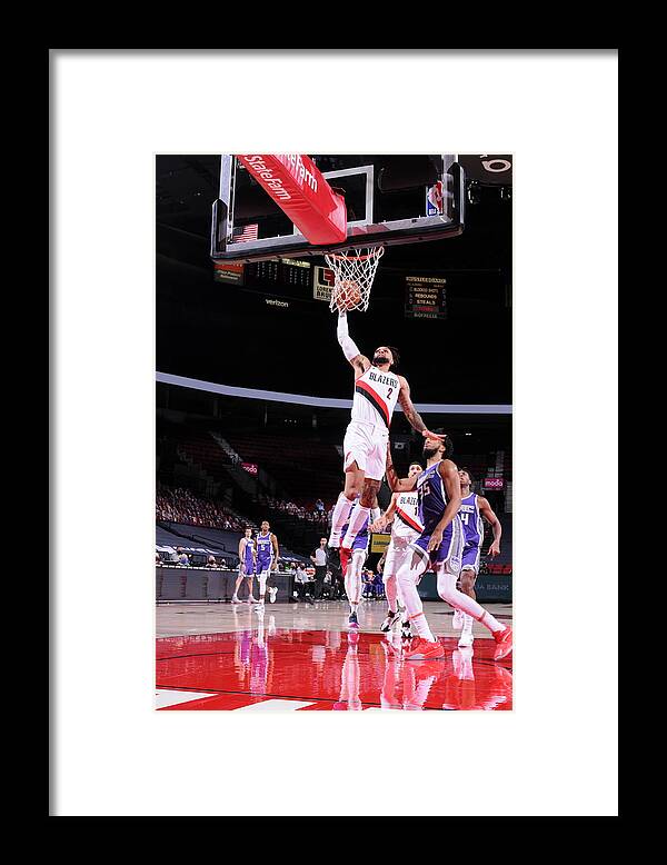 Gary Trent Jr Framed Print featuring the photograph Sacramento Kings v Portland Trail Blazers #2 by Sam Forencich