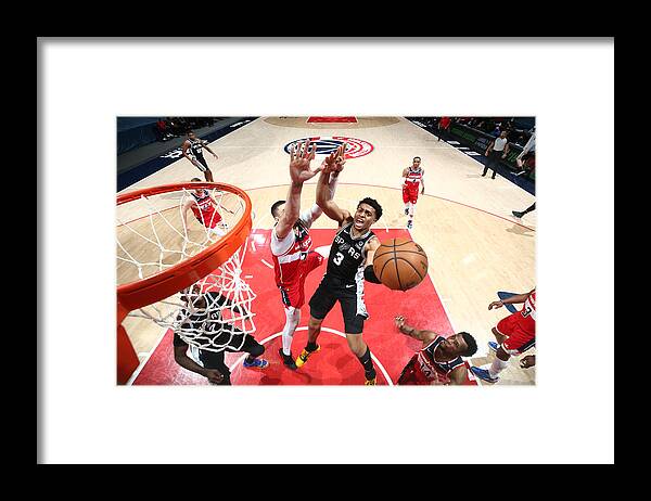 Keldon Johnson Framed Print featuring the photograph San Antonio Spurs v Washington Wizards #2 by Ned Dishman