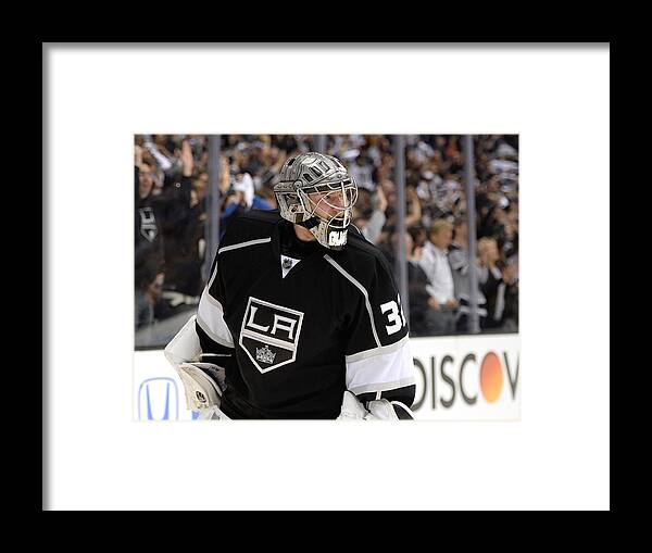 Playoffs Framed Print featuring the photograph San Jose Sharks v Los Angeles Kings - Game Six by Harry How