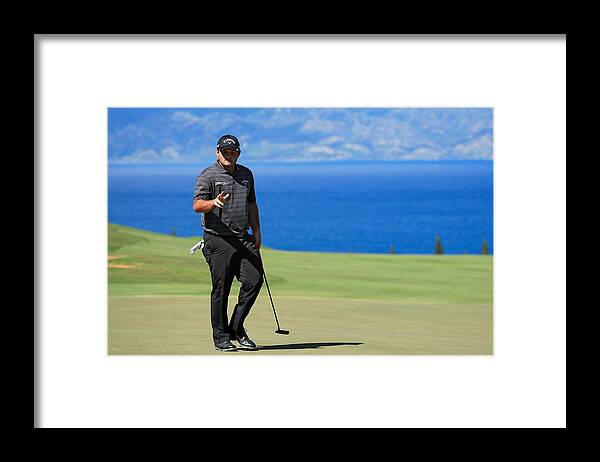 Patrick Reed Framed Print featuring the photograph SBS Tournament of Champions - Round Two #2 by Cliff Hawkins