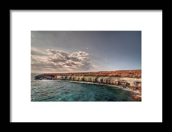 Scenics Framed Print featuring the photograph Sea caves #2 by A good snapshot stops a moment from running away