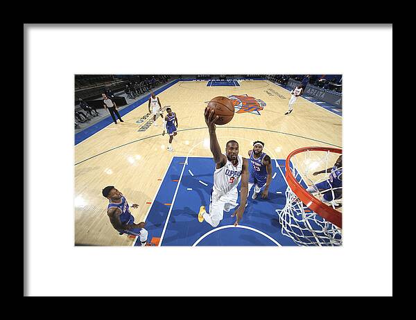 Serge Ibaka Framed Print featuring the photograph Serge Ibaka by Nathaniel S. Butler