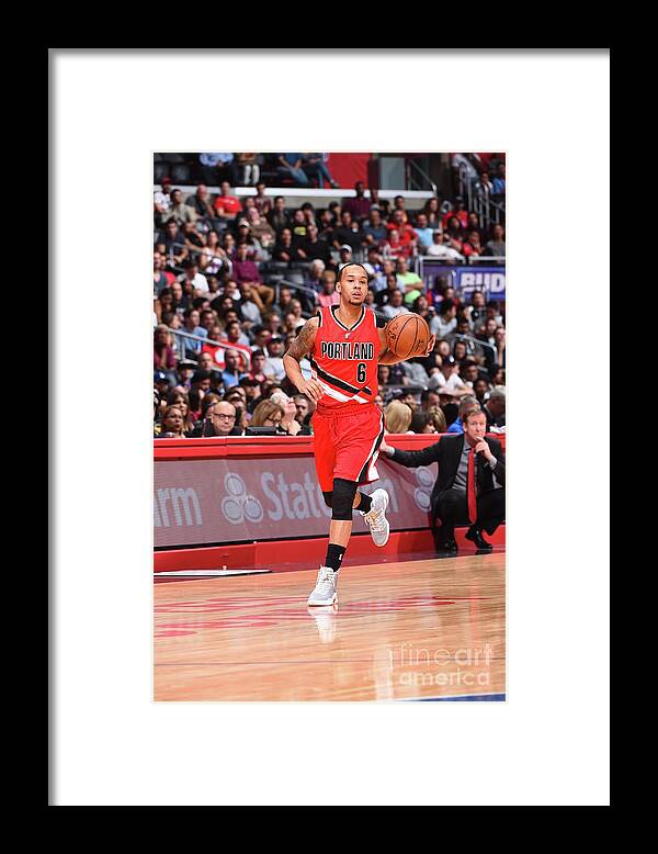 Nba Pro Basketball Framed Print featuring the photograph Shabazz Napier by Juan Ocampo