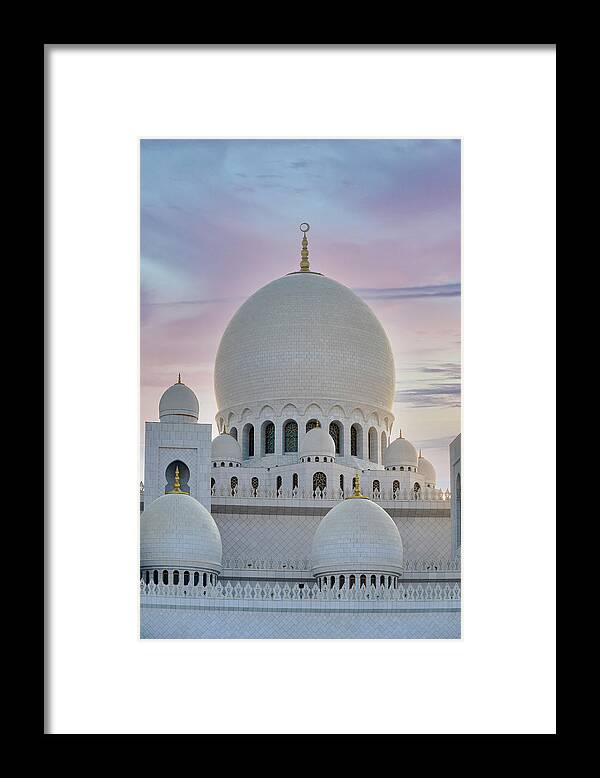 Sheikh Zayed Grand Mosque Framed Print featuring the photograph Sheikh Zayed Grand Mosque #1 by Pablo Saccinto