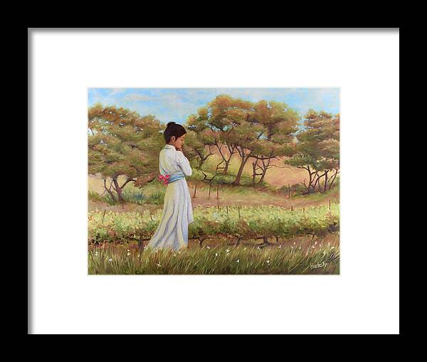 Vineyard Framed Print featuring the painting Sonoma County Wine Country #2 by David Hardesty