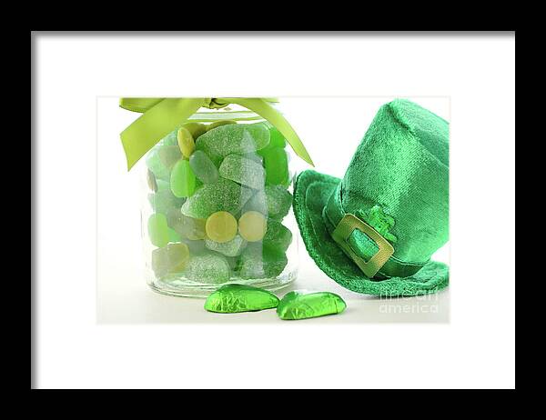 Candy Framed Print featuring the photograph St Patricks Day Candy #2 by Milleflore Images