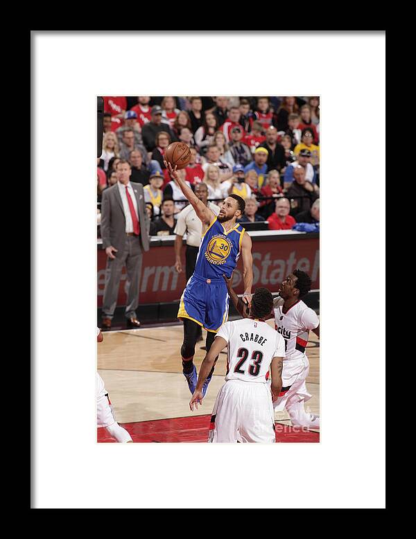 Playoffs Framed Print featuring the photograph Stephen Curry by Cameron Browne