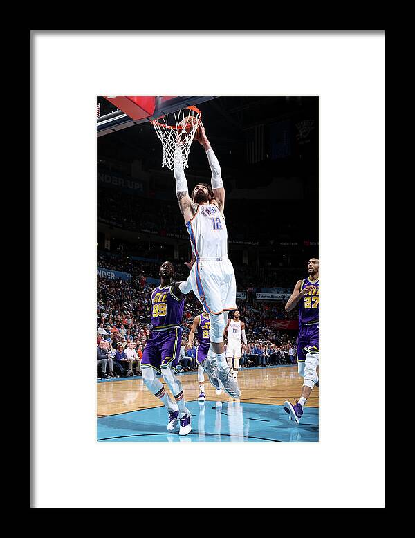 Nba Pro Basketball Framed Print featuring the photograph Steven Adams by Zach Beeker