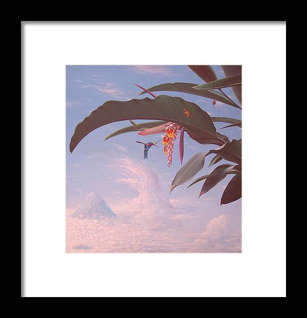 Humingbird Framed Print featuring the painting Sweet moment #2 by Tuco Amalfi