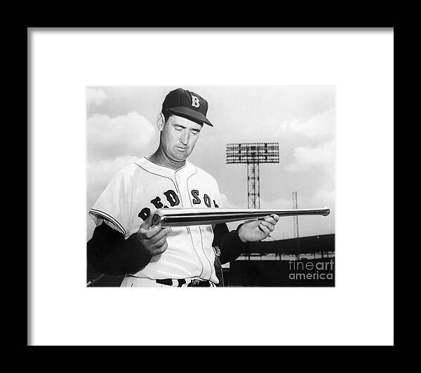 People Framed Print featuring the photograph Ted Williams #2 by National Baseball Hall Of Fame Library