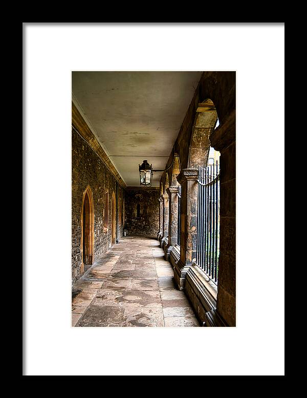 Westminster Abbey Framed Print featuring the photograph The Cloister #2 by Raymond Hill