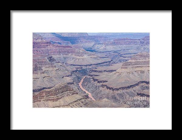 The Grand Canyon And Colorado River Framed Print featuring the digital art The Grand Canyon and Colorado River by Tammy Keyes