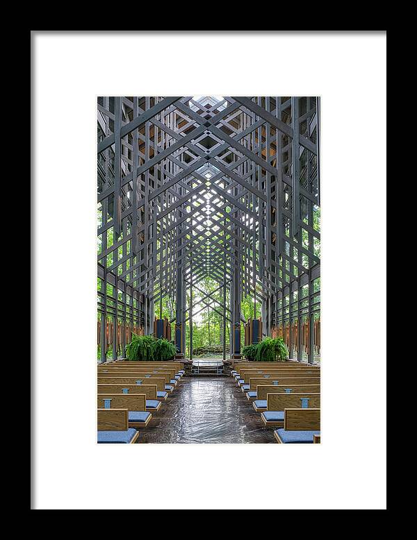 The Thorncrown Chapel In Eureka Springs Arkansas Framed Print featuring the photograph The Thorncrown Chapel Eureka Springs Arkansas #2 by Robert Bellomy