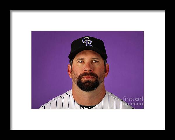 Media Day Framed Print featuring the photograph Todd Helton by Christian Petersen