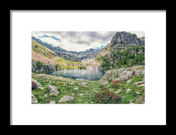 Alpes-maritimes Framed Print featuring the photograph Trecolpas Lake #2 by Manjik Pictures