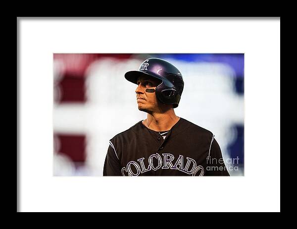 People Framed Print featuring the photograph Troy Tulowitzki by Dustin Bradford