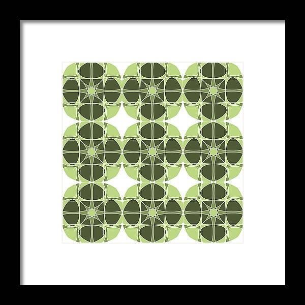 Abstract Pattern Framed Print featuring the digital art Turtle flower #2 by Patricia Awapara