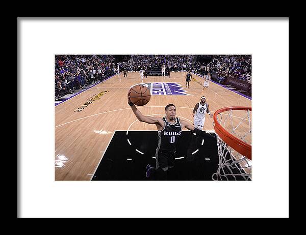 Nba Pro Basketball Framed Print featuring the photograph Utah Jazz v Sacramento Kings by Rocky Widner