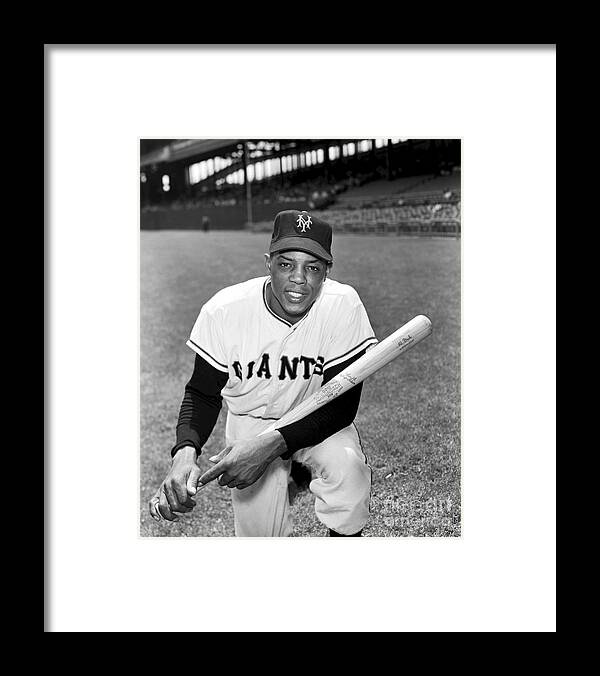 People Framed Print featuring the photograph Willie Mays by Kidwiler Collection