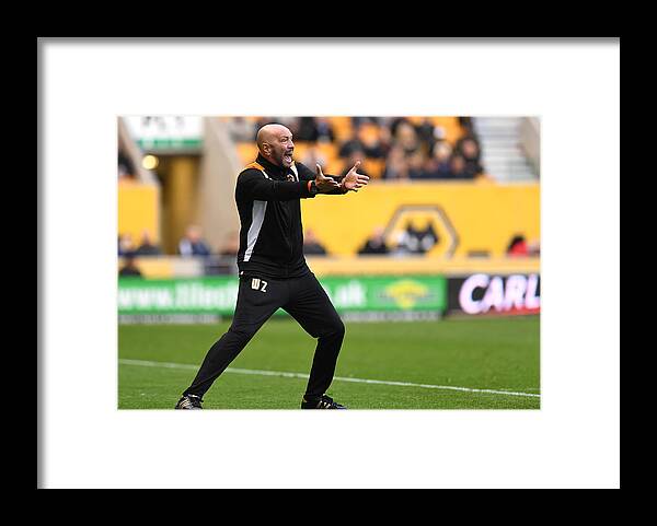 People Framed Print featuring the photograph Wolverhampton Wanderers v Leeds United - Sky Bet Championship #2 by Sam Bagnall - AMA