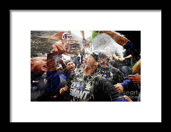 Championship Framed Print featuring the photograph Yasmani Grandal #2 by Jamie Squire
