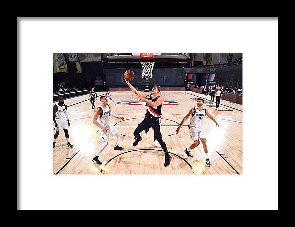 Nba Pro Basketball Framed Print featuring the photograph Zach Collins by Garrett Ellwood
