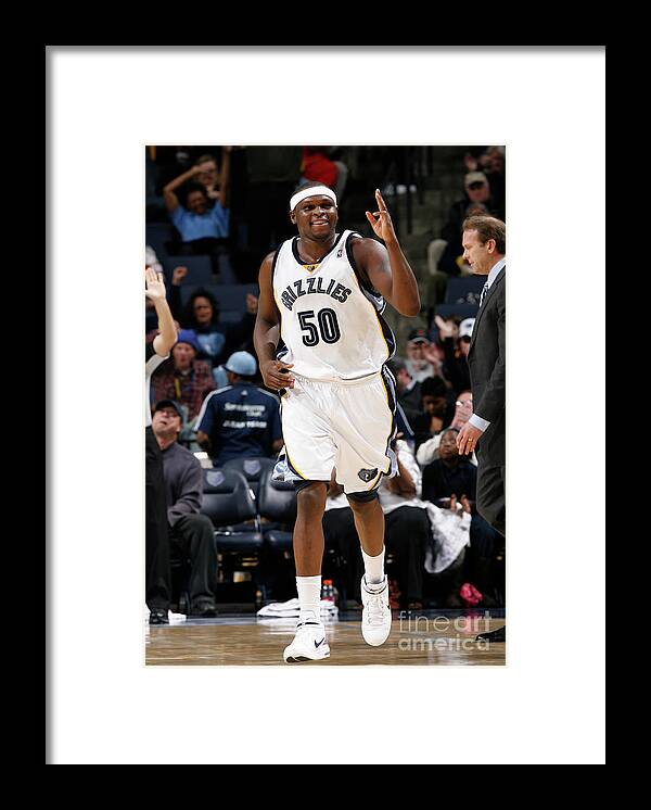 Nba Pro Basketball Framed Print featuring the photograph Zach Randolph #2 by Joe Murphy