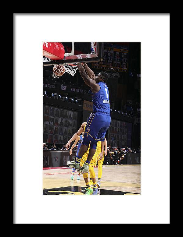 Zion Williamson Framed Print featuring the photograph Zion Williamson by Nathaniel S. Butler