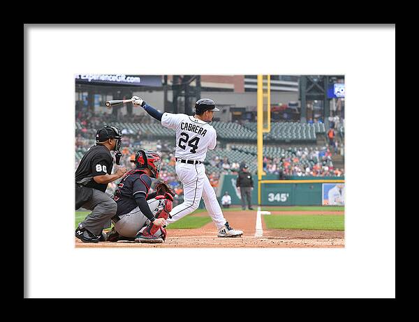 American League Baseball Framed Print featuring the photograph Miguel Cabrera #20 by Mark Cunningham