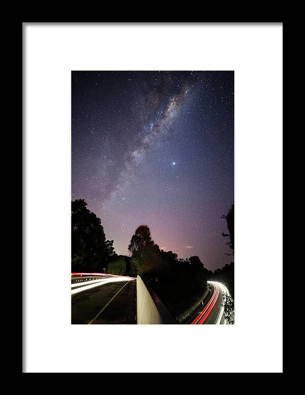 Night Framed Print featuring the photograph 200711astro6 by Nicolas Lombard