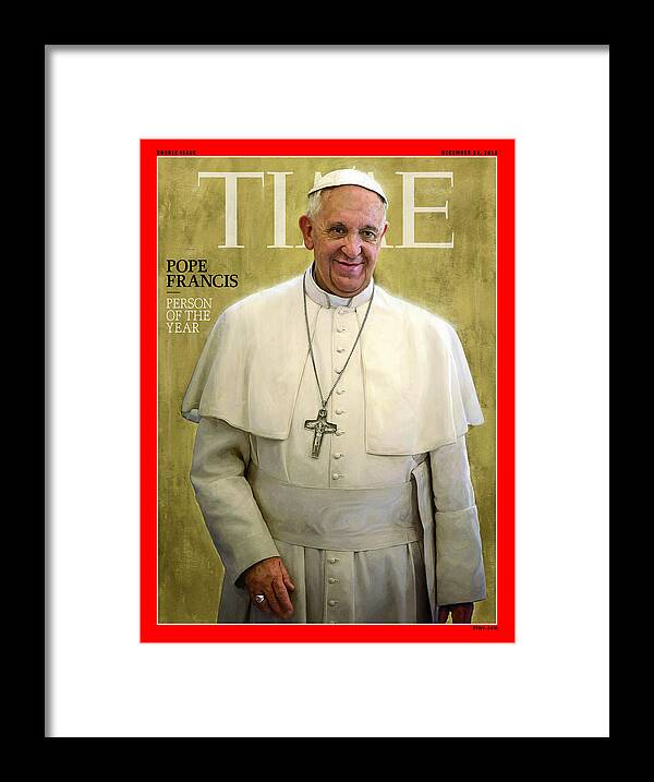 2013 Framed Print featuring the photograph 2013 Person of the Year, Pope Francis by Portrait by Jason Seiler for TIME