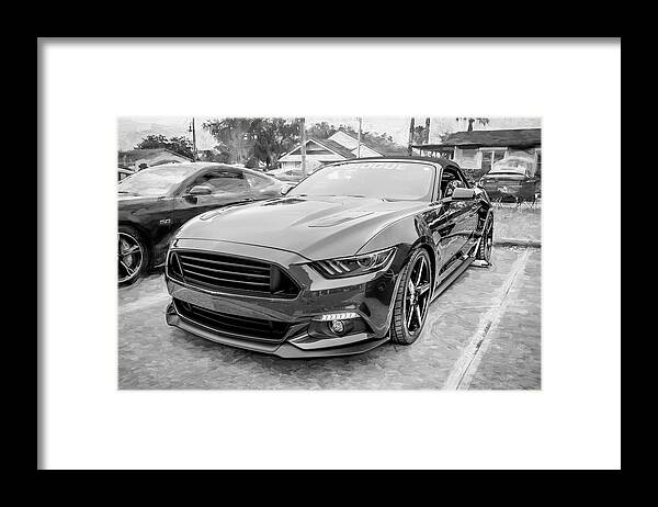 2017 Blue Ford Mustang Gt 5.0 Framed Print featuring the photograph 2017 Blue Ford Mustang GT 5.0 X222 by Rich Franco