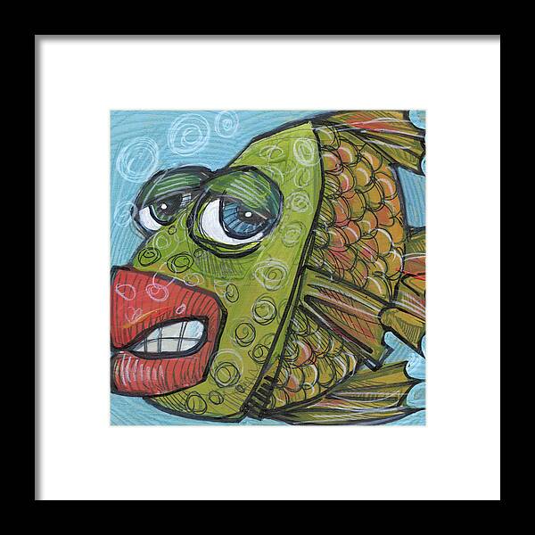 Fish Framed Print featuring the painting Fish 14 2019 by Tim Nyberg