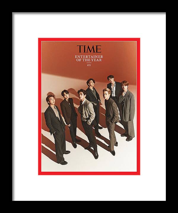 #faatoppicks Framed Print featuring the photograph 2020 Entertainer of the Year - BTS by Photograph by Mok Jung Wook for TIME