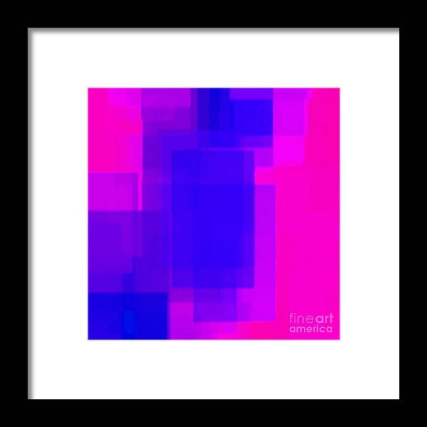 2020 Framed Print featuring the digital art 2020 Pink and Blue Family Union Color of the Year by Delynn Addams