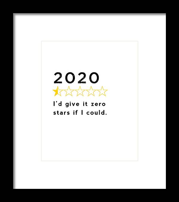 2020 Framed Print featuring the digital art 2020 Zero Stars Review by Nikki Marie Smith
