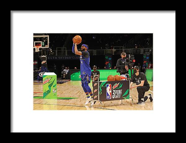 Mike Conley Framed Print featuring the photograph 2021 NBA All-Star - MTN DEW 3-Point Contest by Joe Murphy