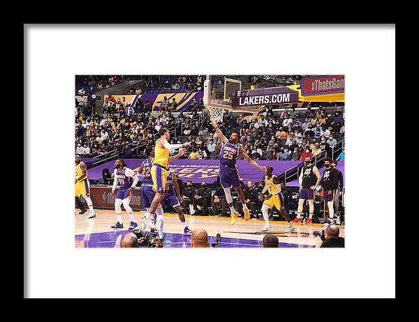 Playoffs Framed Print featuring the photograph 2021 NBA Playoffs - Phoenix Suns v Los Angeles Lakers by Andrew D. Bernstein