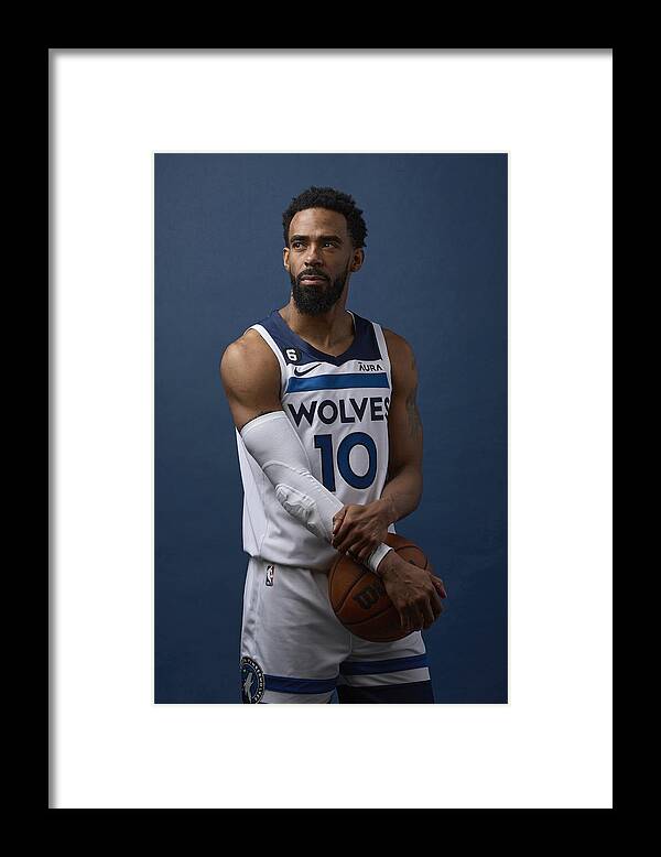 Mike Conley Framed Print featuring the photograph 2022-23 Minnesota Timberwolves Media Day by David Sherman