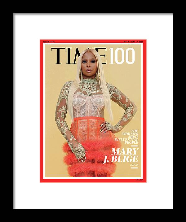 2022 Time100 Framed Print featuring the photograph 2022 TIME100 - Mary J. Blige by Photograph by Micaiah Carter for TIME