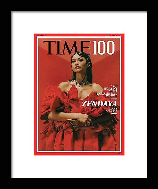2022 Time100 Framed Print featuring the photograph 2022 TIME100 - Zendaya by Photograph by Camila Falquez for TIME