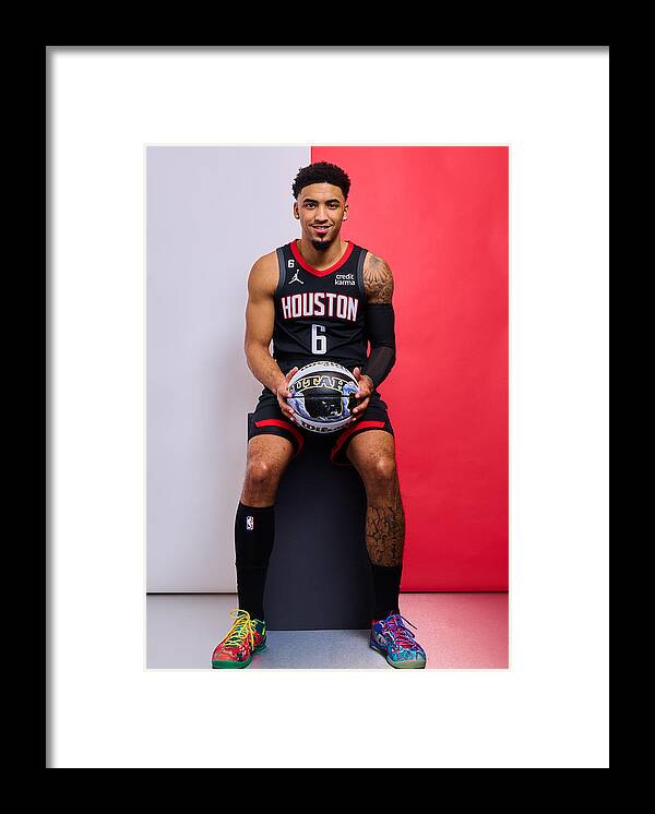 Kenyon Martin Jr Framed Print featuring the photograph 2023 NBA All-Star - Saturday Night Portraits by Jennifer Pottheiser