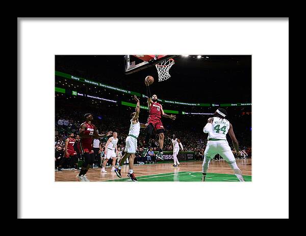 Playoffs Framed Print featuring the photograph 2023 NBA Playoffs - Miami Heat v Boston Celtics by Brian Babineau
